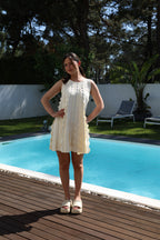 Vestido Ondas Estruturadas - Branco