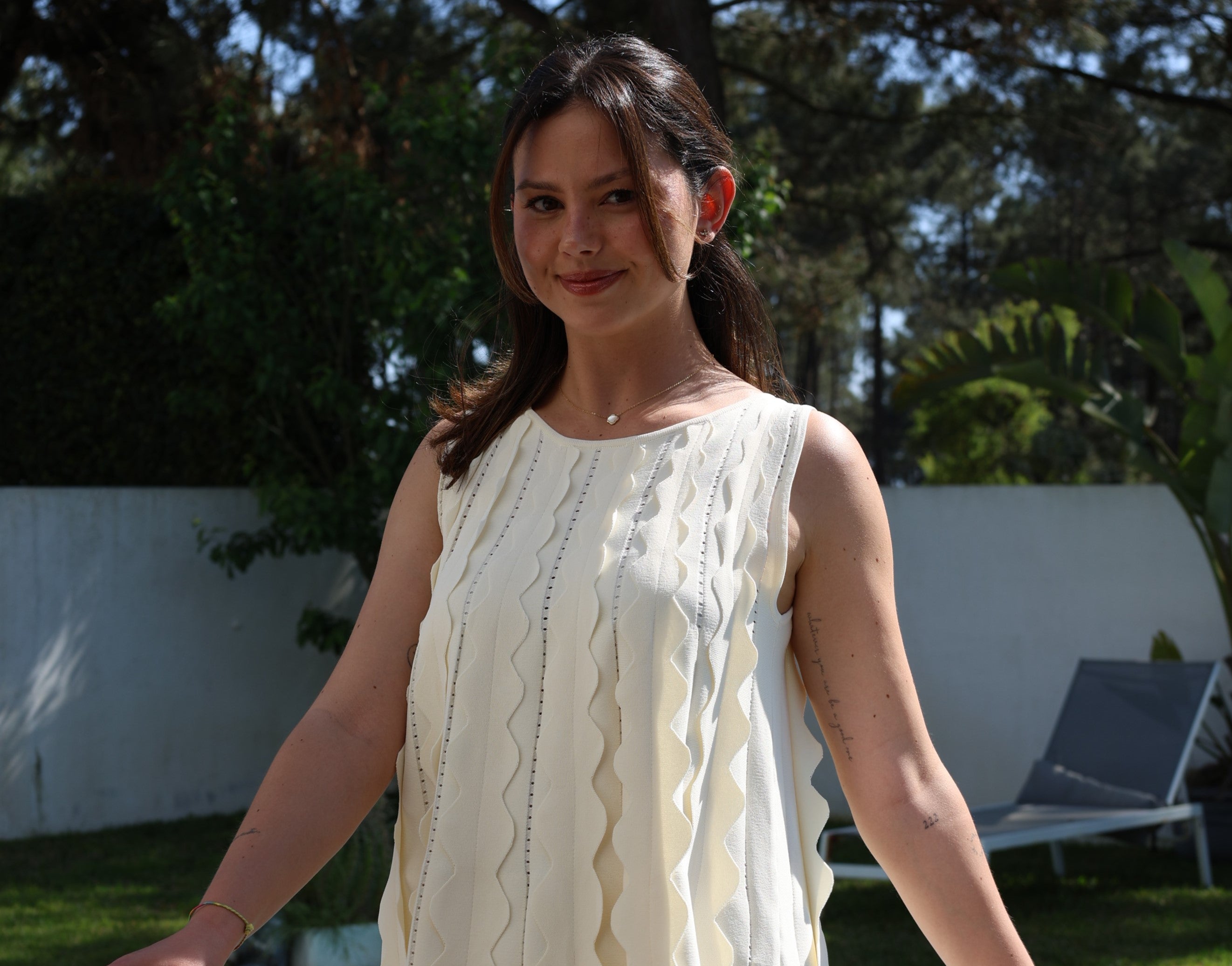 Vestido Ondas Estruturadas - Branco