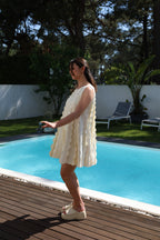 Vestido Ondas Estruturadas - Branco