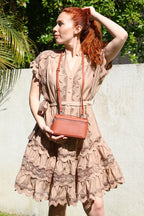 Vestido Luz Suspensa - Bege