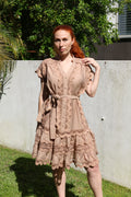 Vestido Luz Suspensa - Bege