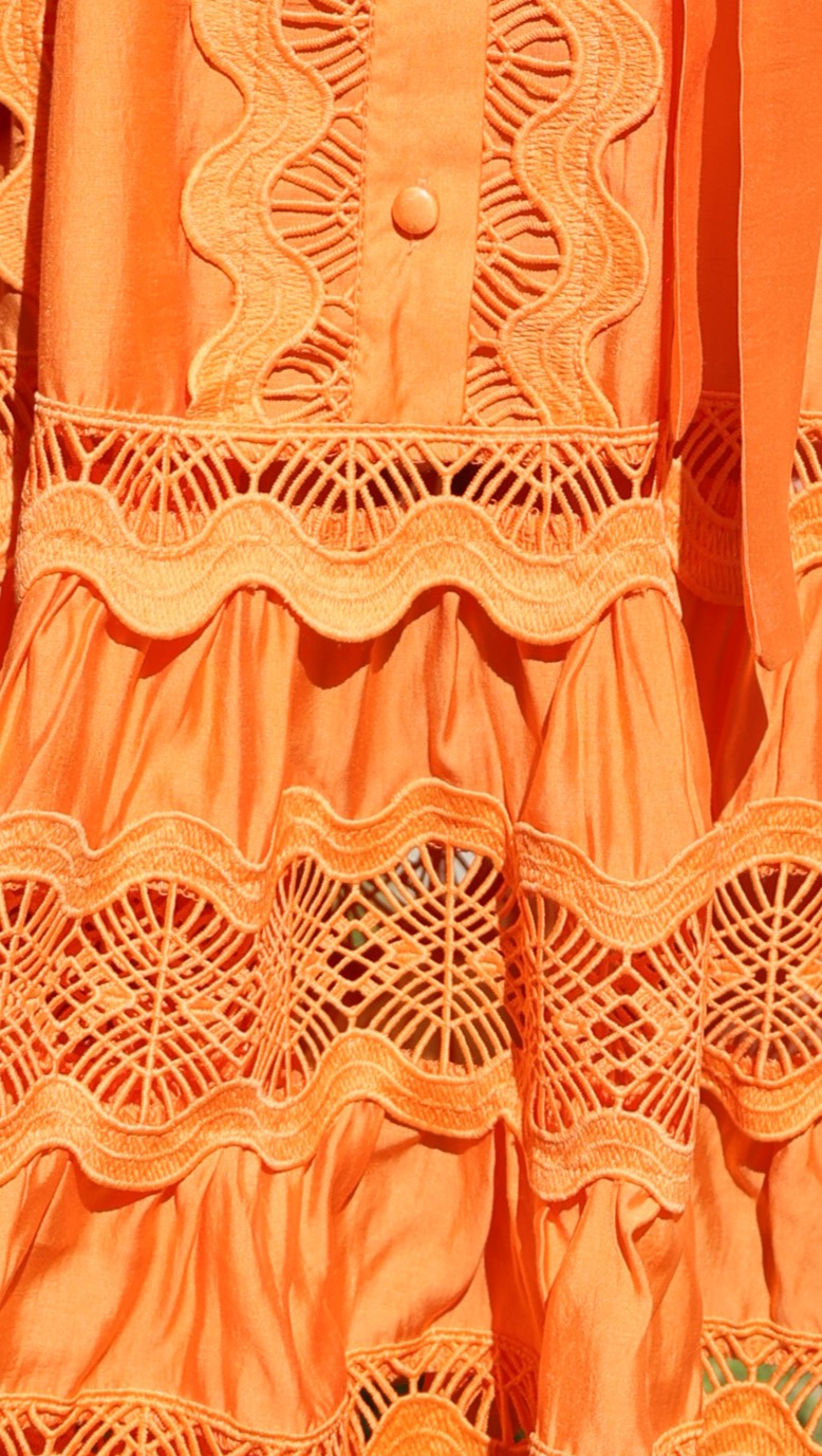 Vestido Luz Suspensa - Laranja
