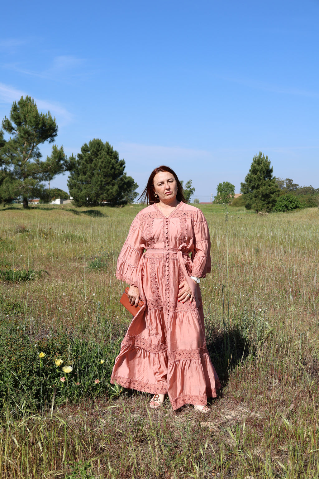 Vestido Bruma Serena - Rosa Velho