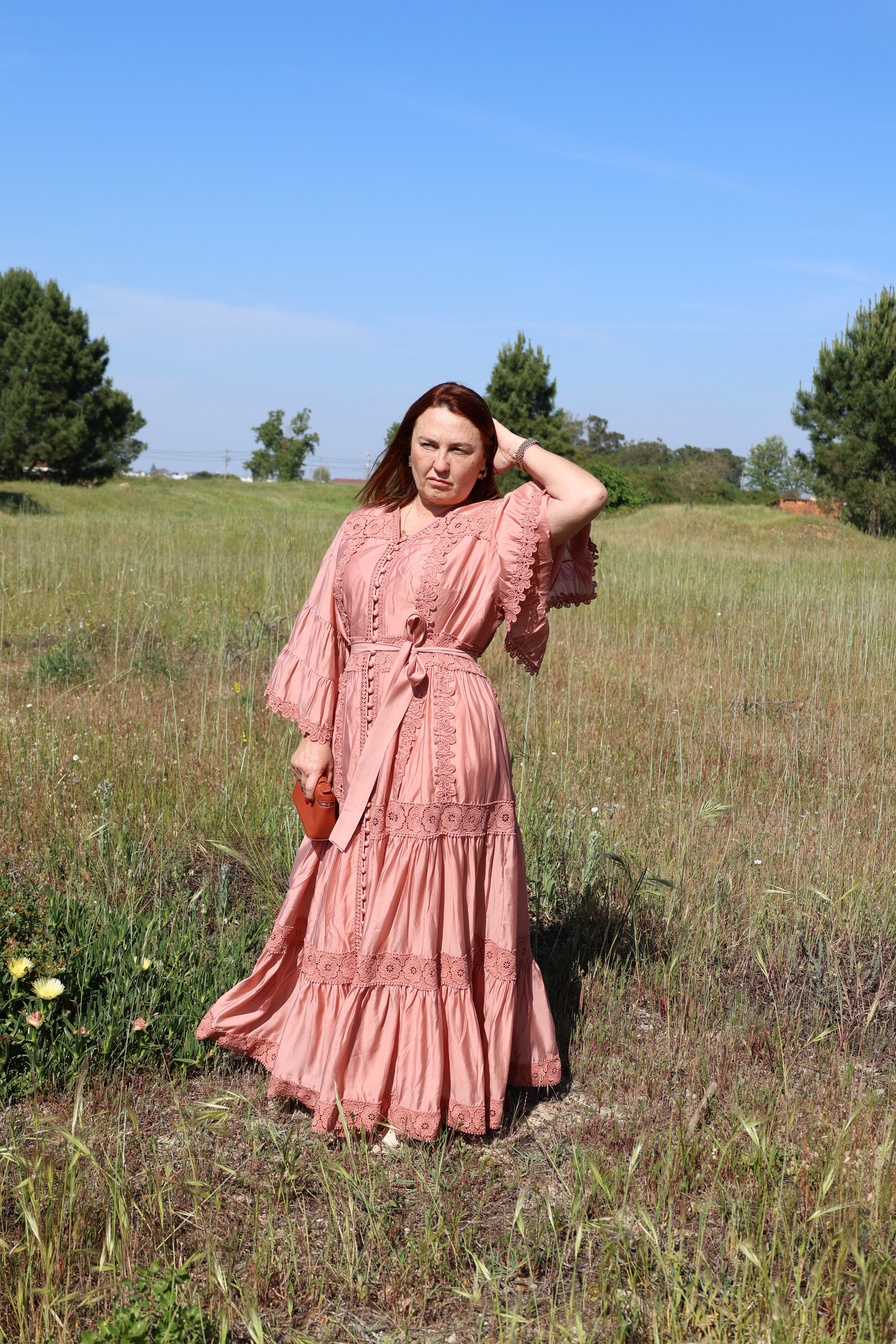 Vestido Bruma Serena - Rosa Velho