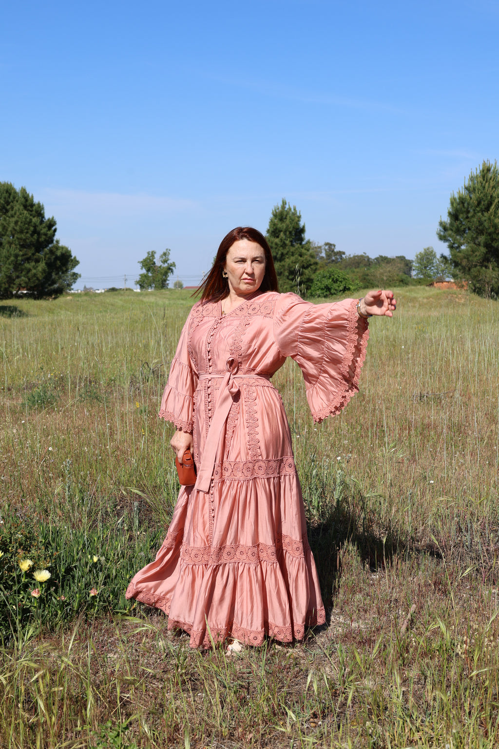 Vestido Bruma Serena - Rosa Velho