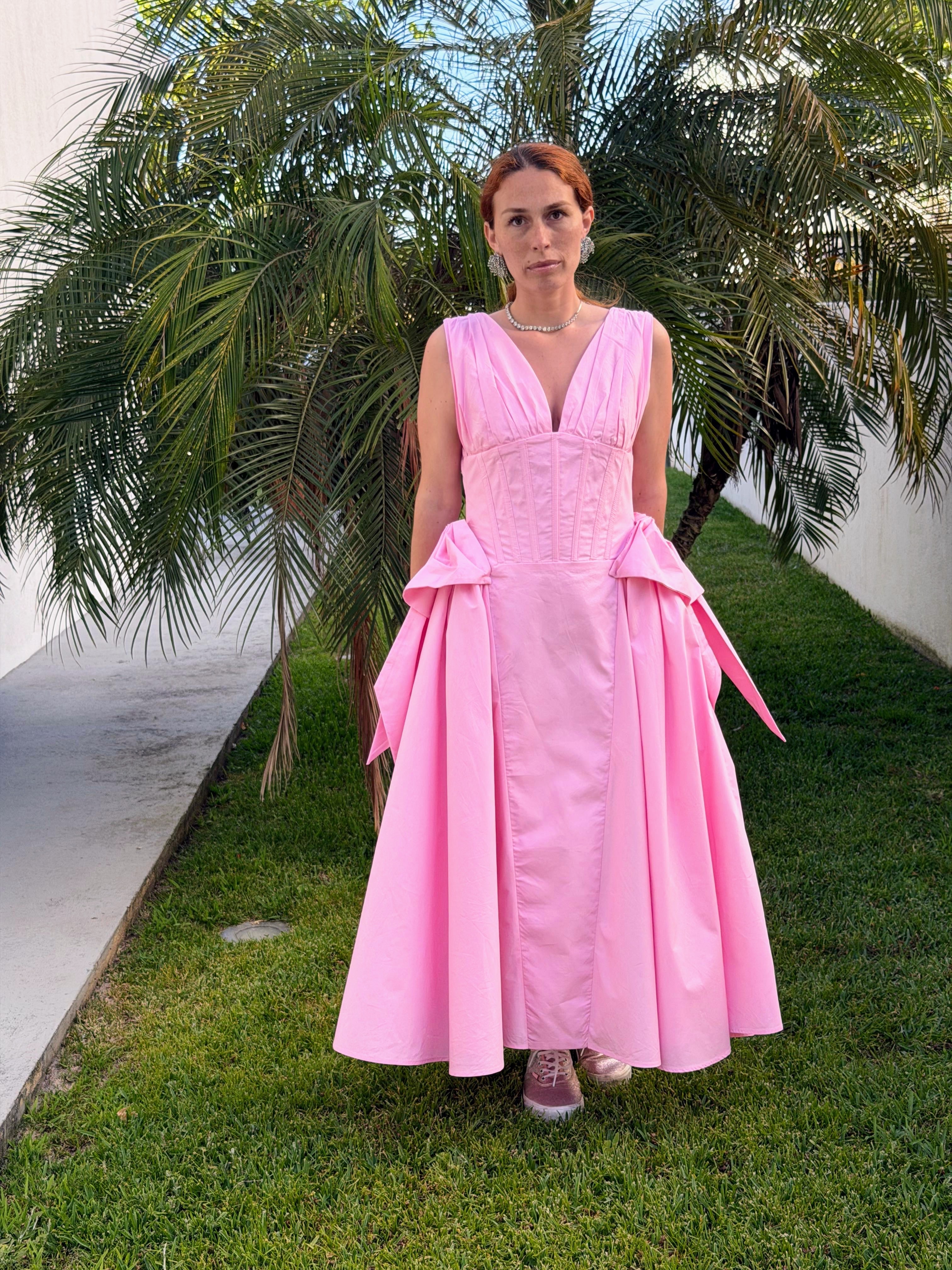 Vestido Trajetória - Rosa
