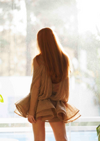 Vestido Sombra - Bege