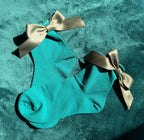 Meias Laço Velado  - Verdes com Laço Verde Seco