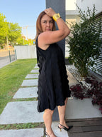 Vestido Ondas Estruturadas - Preto