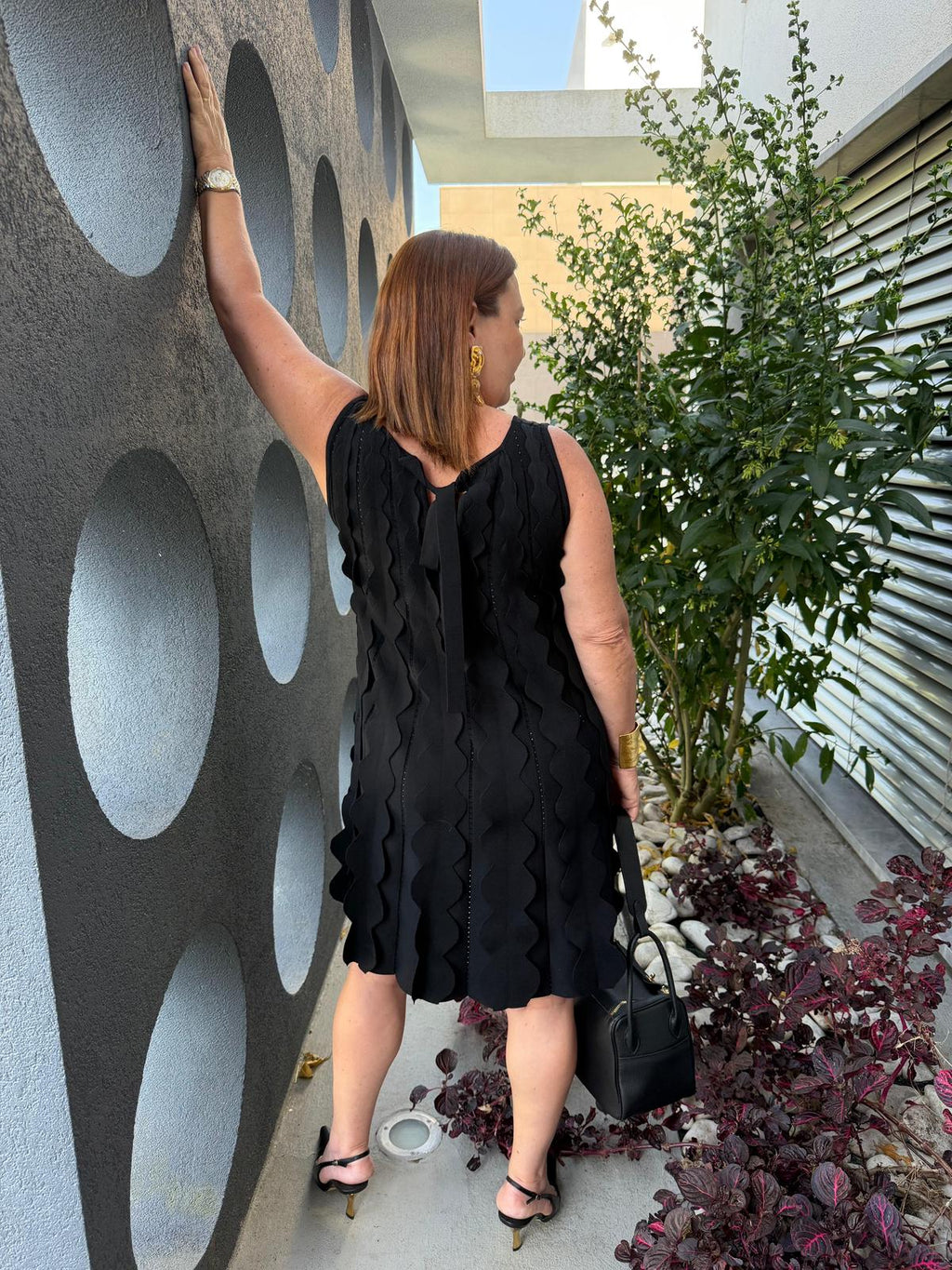Vestido Ondas Estruturadas - Preto