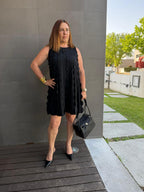 Vestido Ondas Estruturadas - Preto