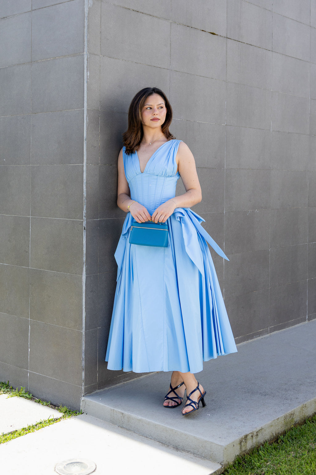 Vestido Trajetória - Azul