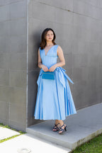 Vestido Trajetória - Azul