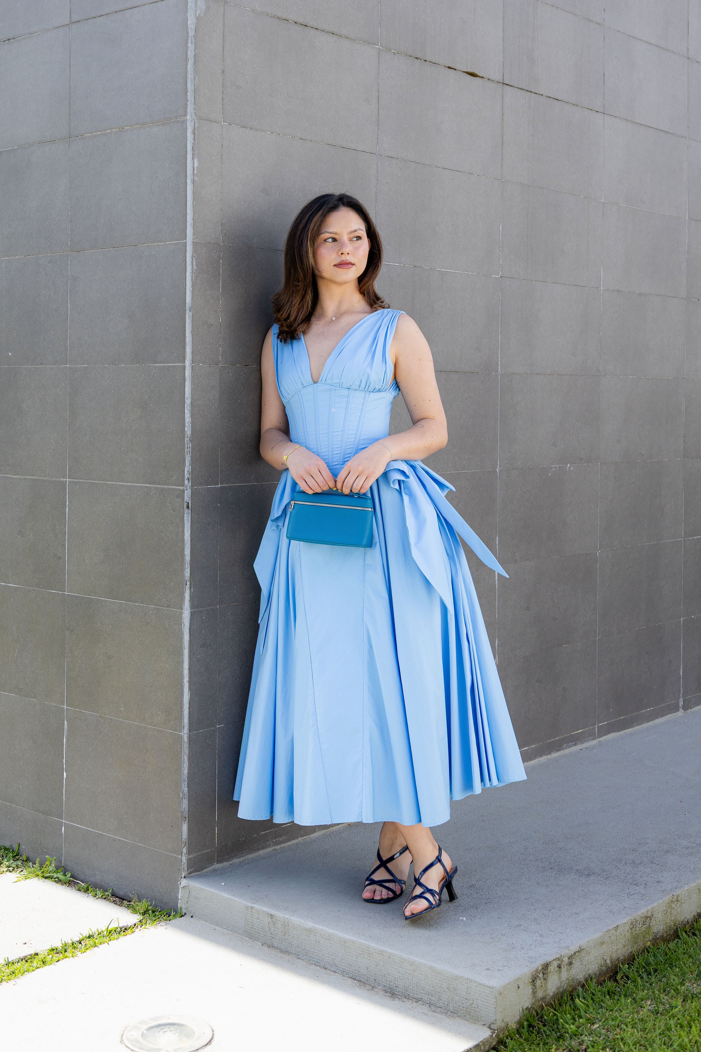 Vestido Trajetória - Azul
