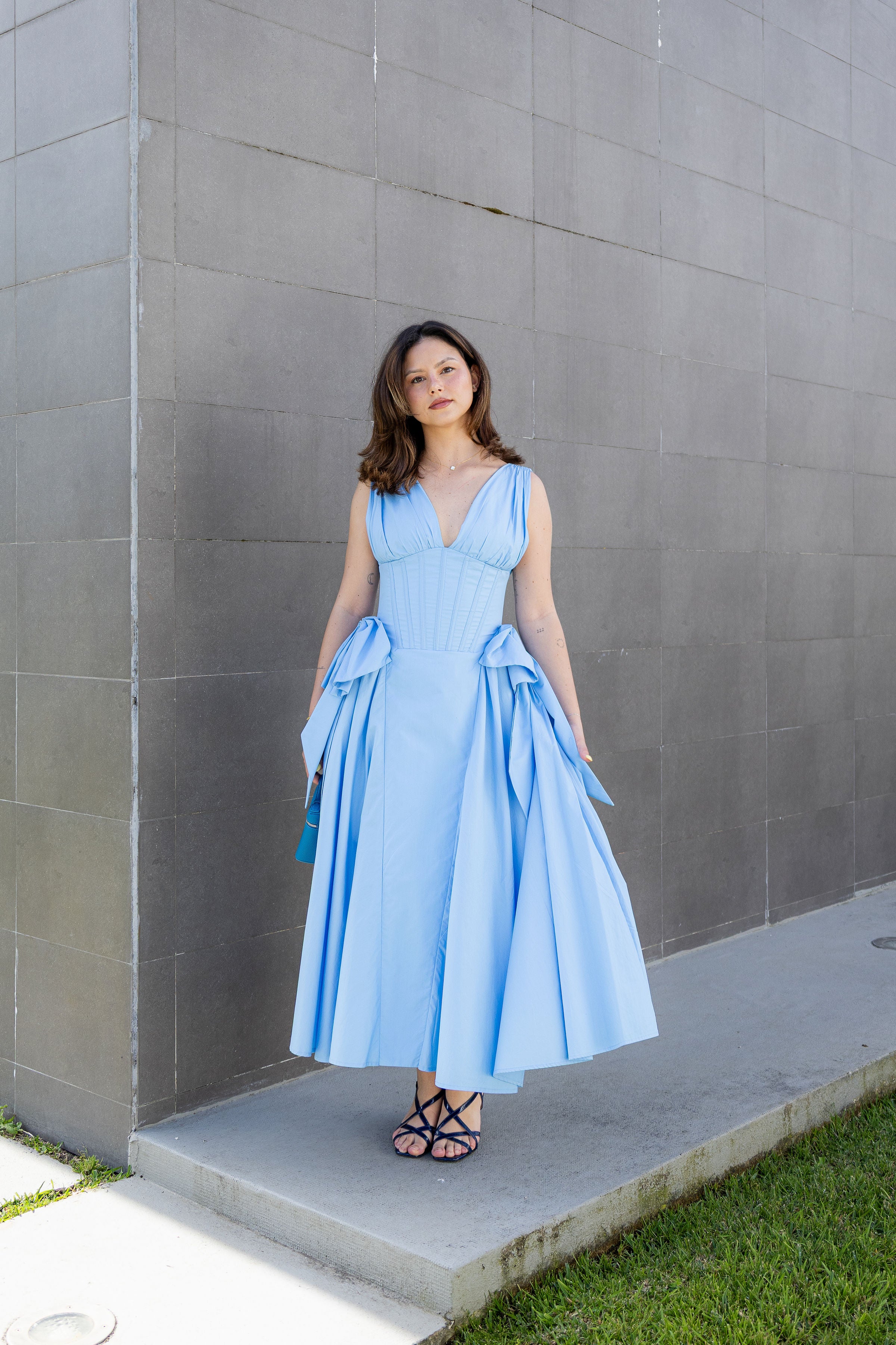 Vestido Trajetória - Azul