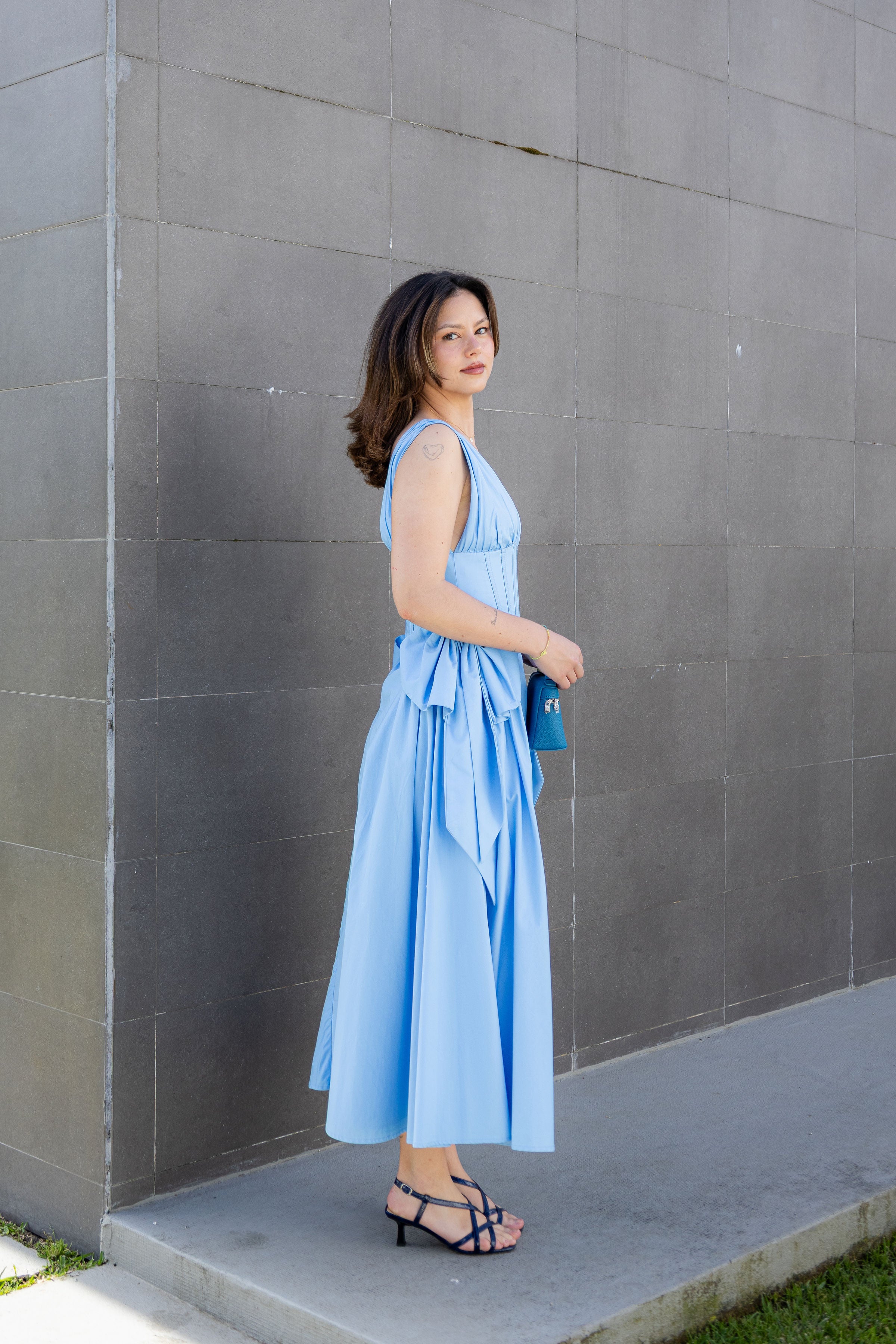 Vestido Trajetória - Azul