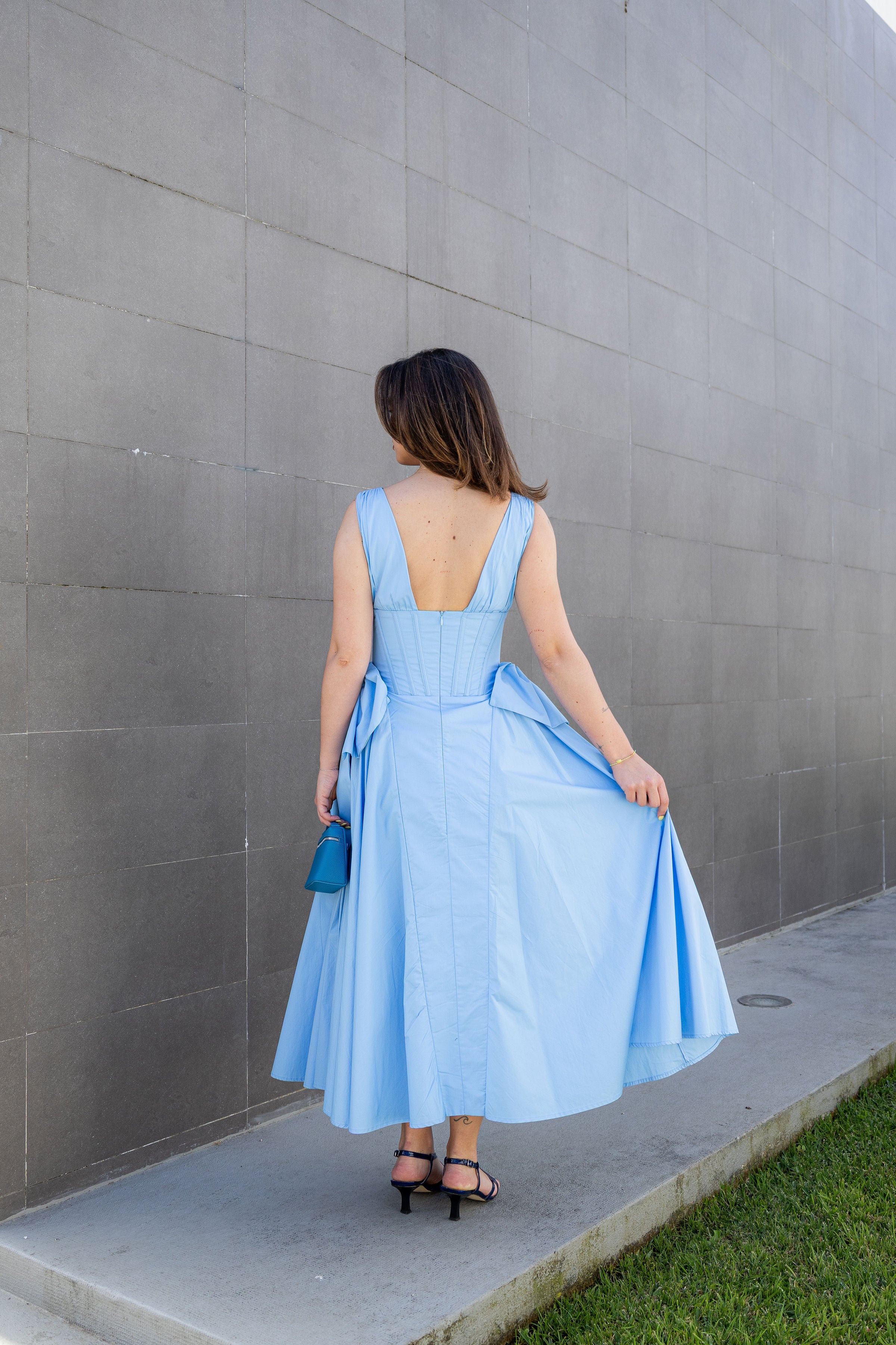 Vestido Trajetória - Azul
