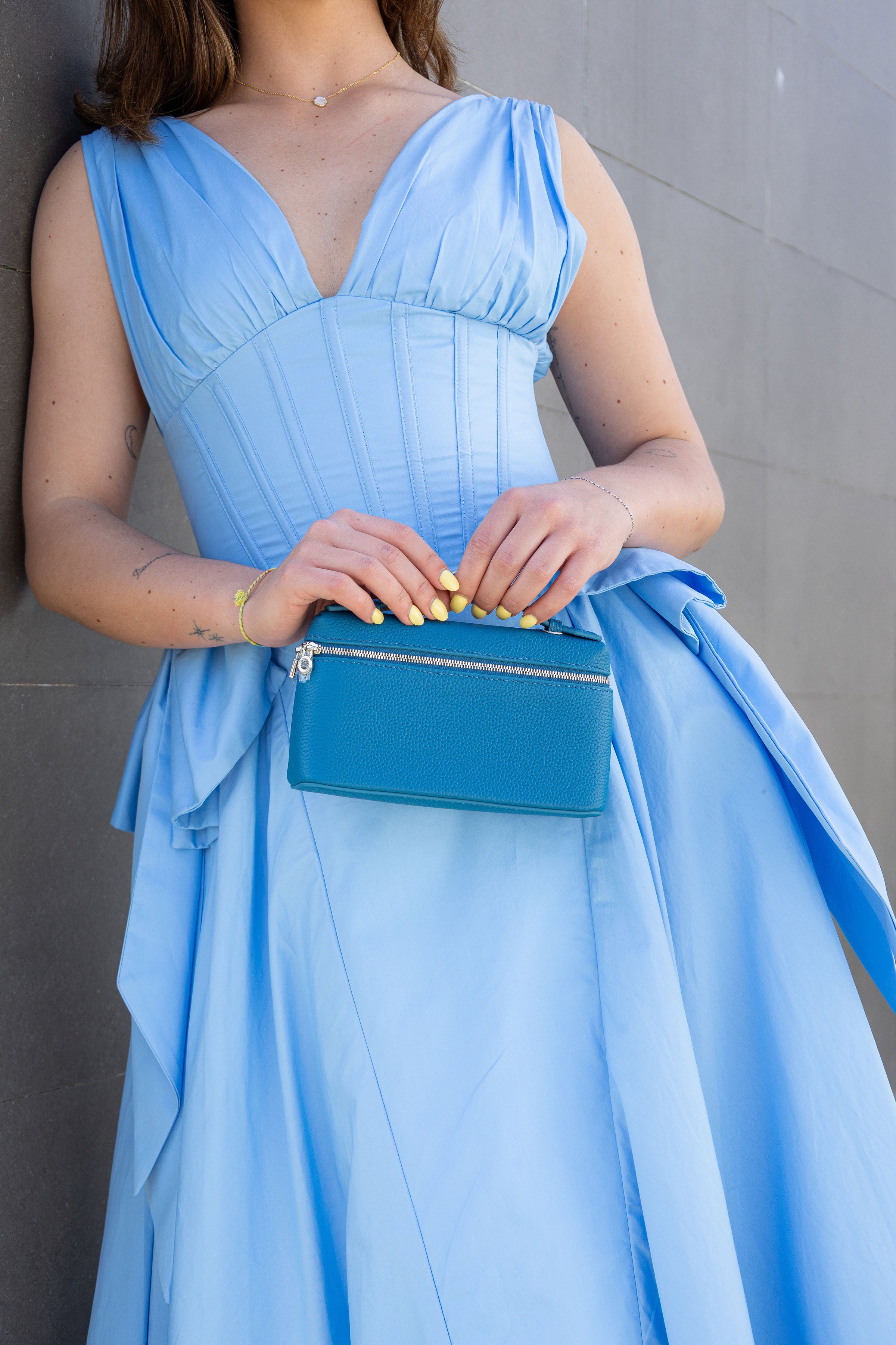 Vestido Trajetória - Azul