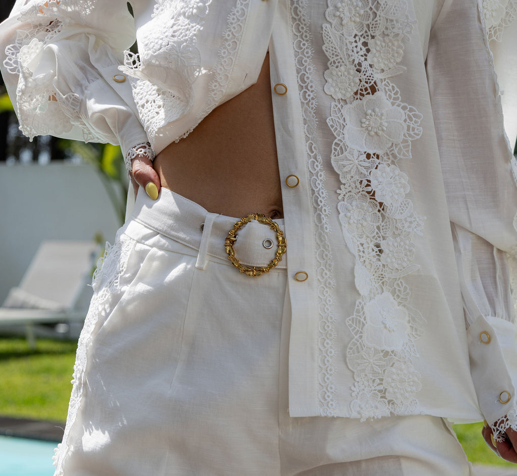 Camisa Bordado - Branco