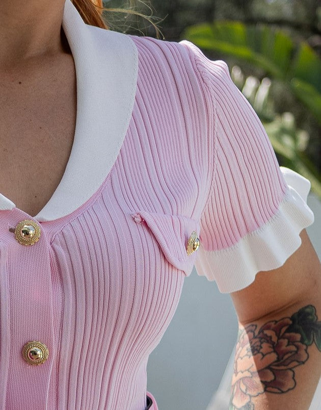 Vestido Concha - Rosa