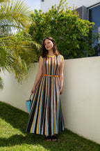 Vestido Horizonte Cromático - Azul