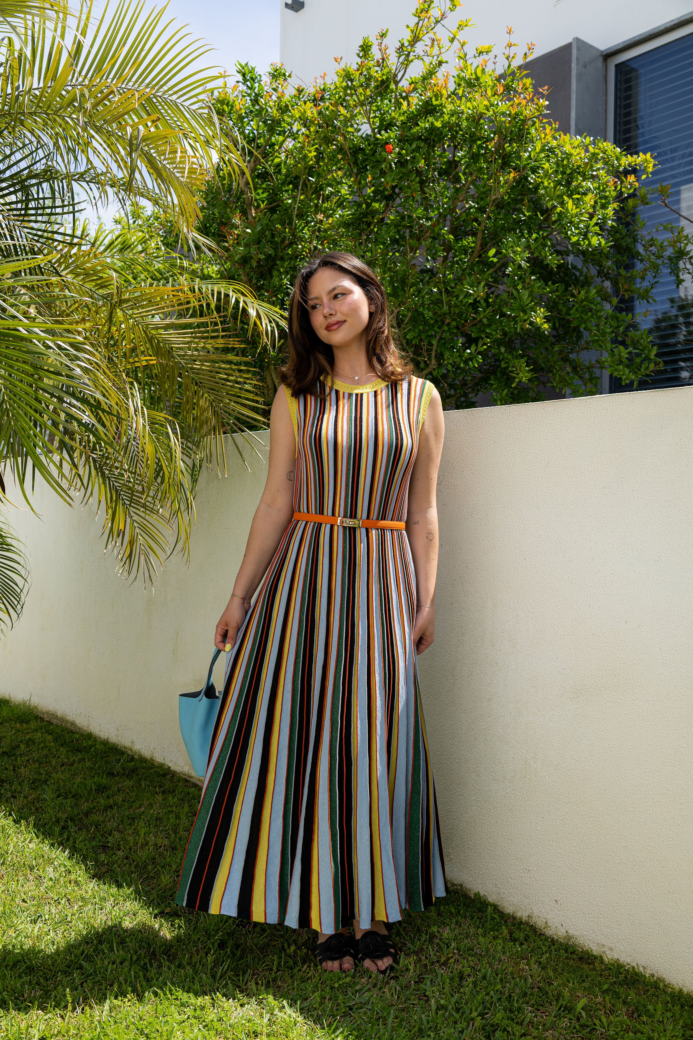 Vestido Horizonte Cromático - Azul