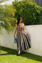Vestido Horizonte Cromático - Azul