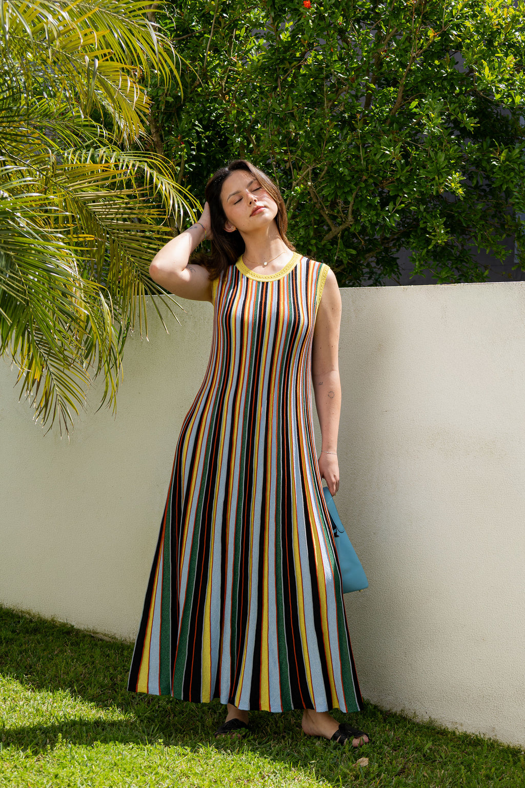 Vestido Horizonte Cromático - Azul