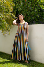 Vestido Horizonte Cromático - Azul