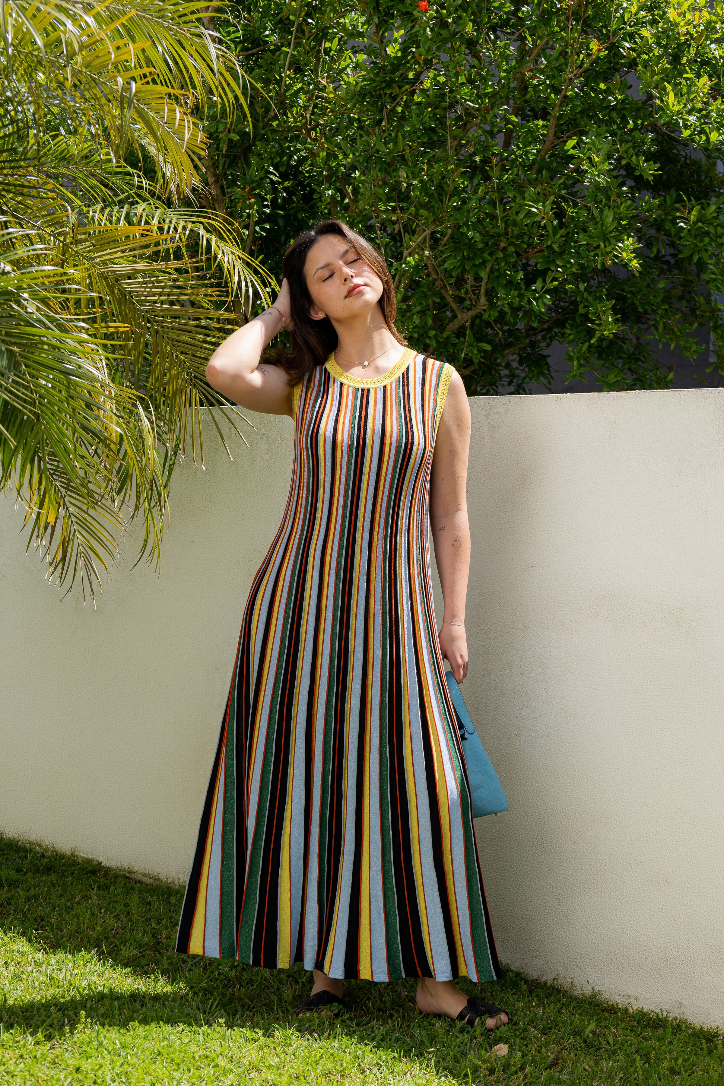 Vestido Horizonte Cromático - Azul
