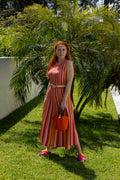 Vestido Horizonte Cromático - Laranja