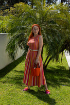 Vestido Horizonte Cromático - Laranja