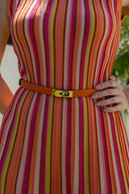 Vestido Horizonte Cromático - Laranja