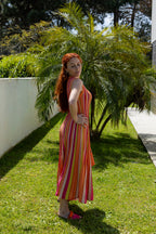 Vestido Horizonte Cromático - Laranja