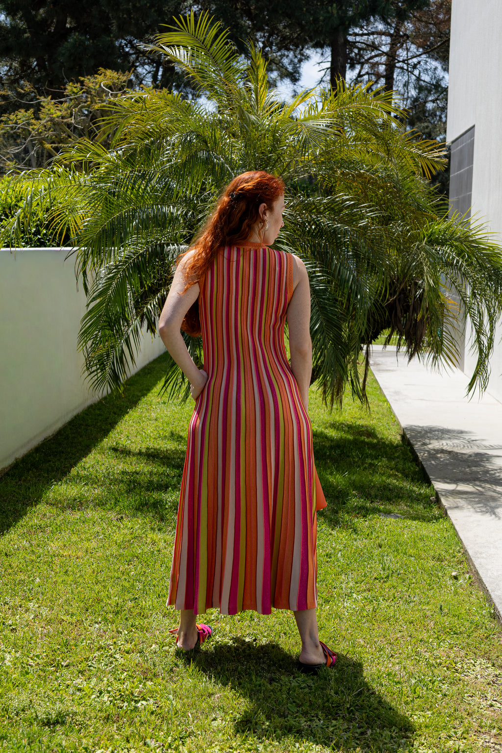 Vestido Horizonte Cromático - Laranja
