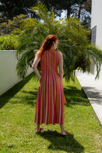 Vestido Horizonte Cromático - Laranja