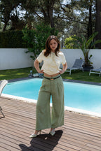 Calça Linho Horizonte - Verde