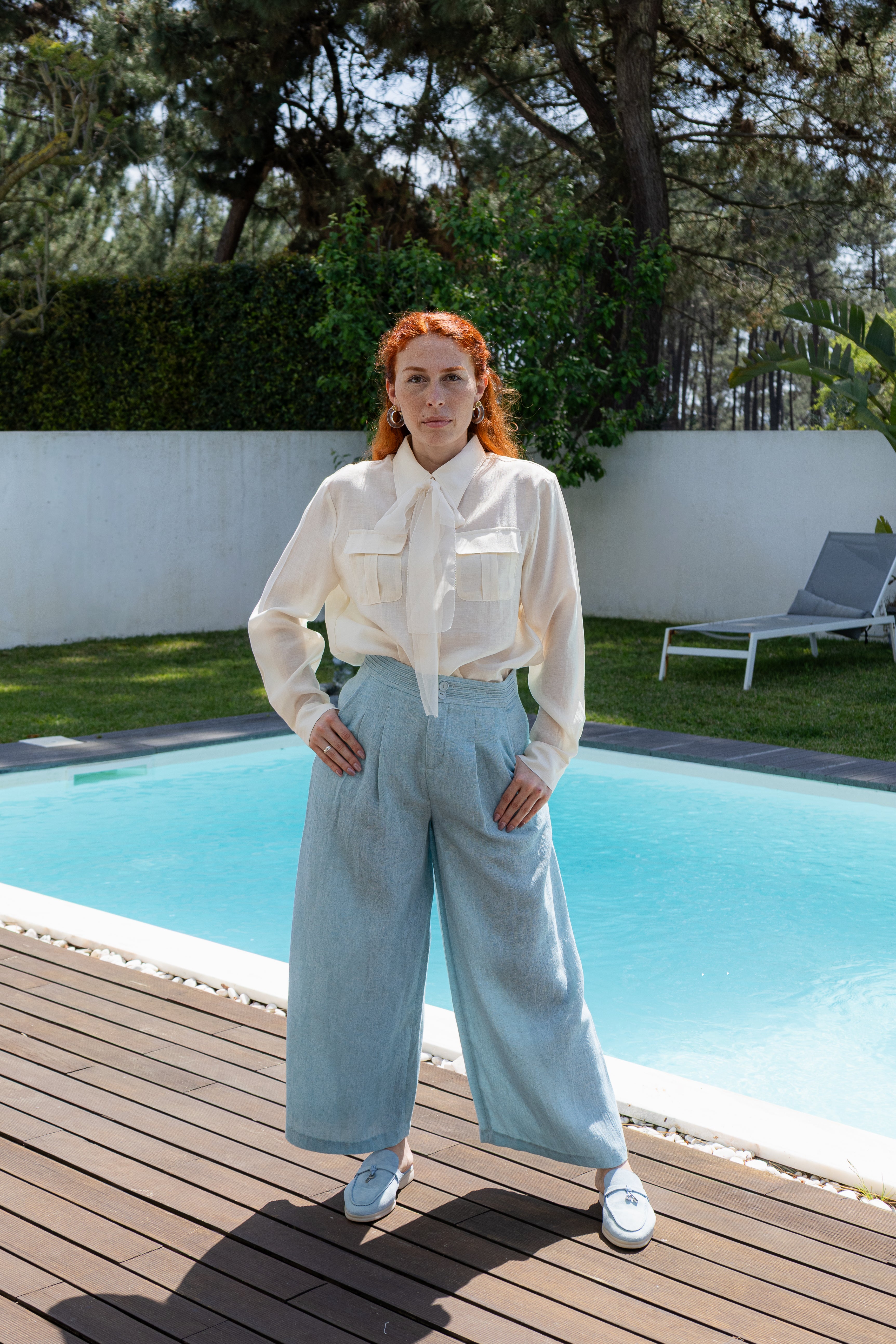 Calça Linho Horizonte - Azul