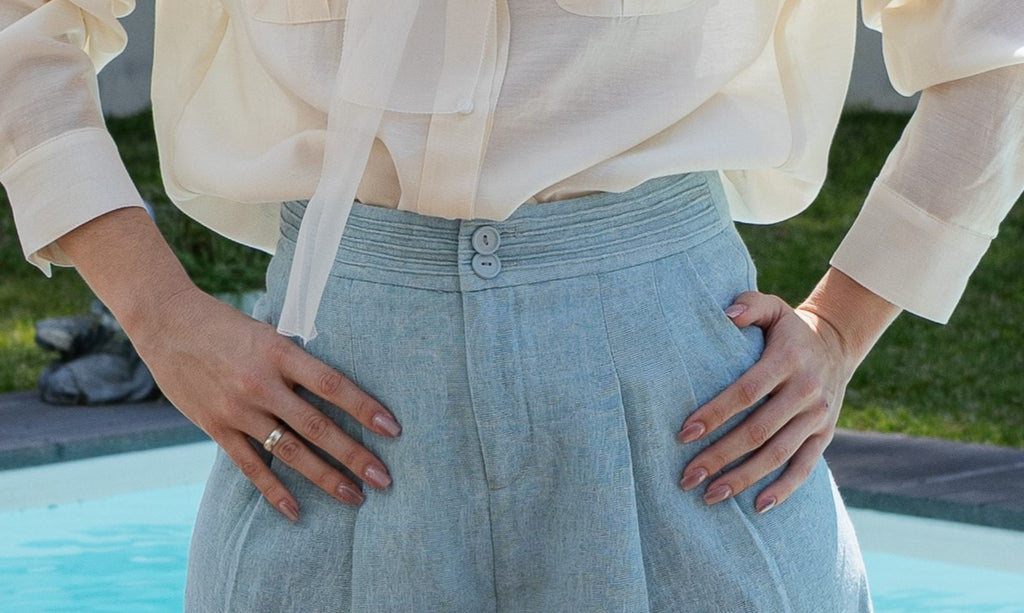 Calça Linho Horizonte - Azul
