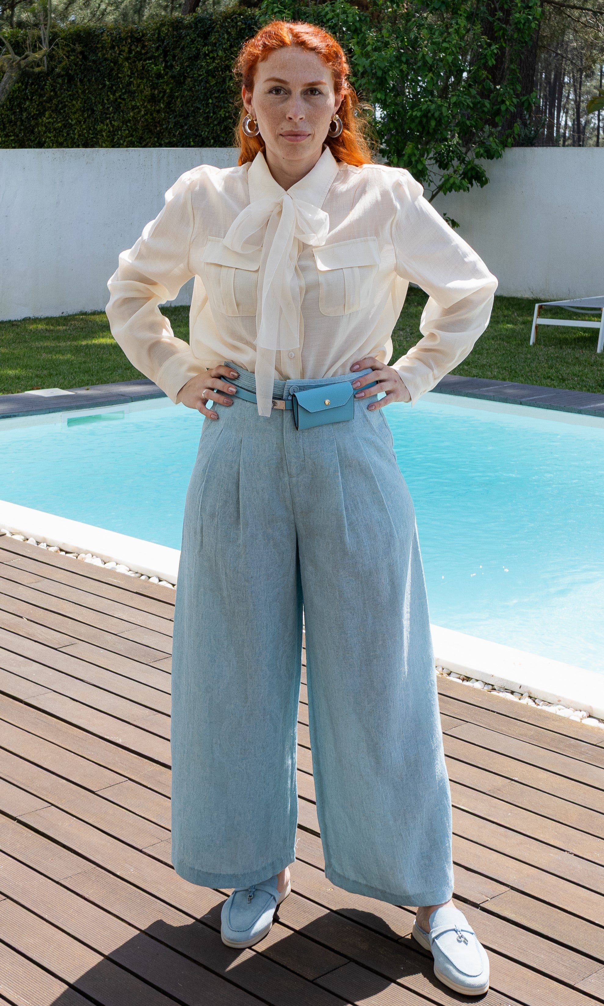 Calça Linho Horizonte - Azul