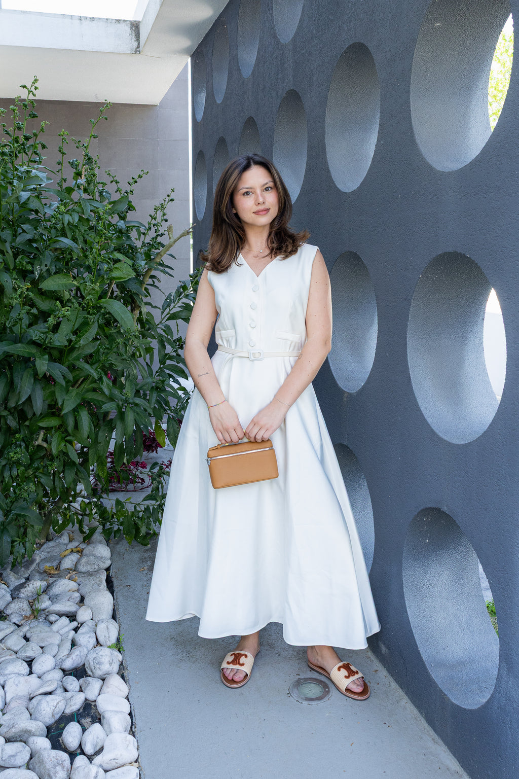 Vestido Eixo Silencioso - Branco