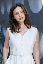 Vestido Eixo Silencioso - Branco