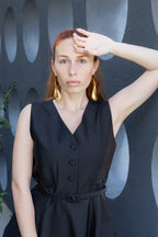 Vestido Eixo Silencioso - Preto