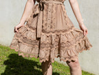 Vestido Luz Suspensa - Bege