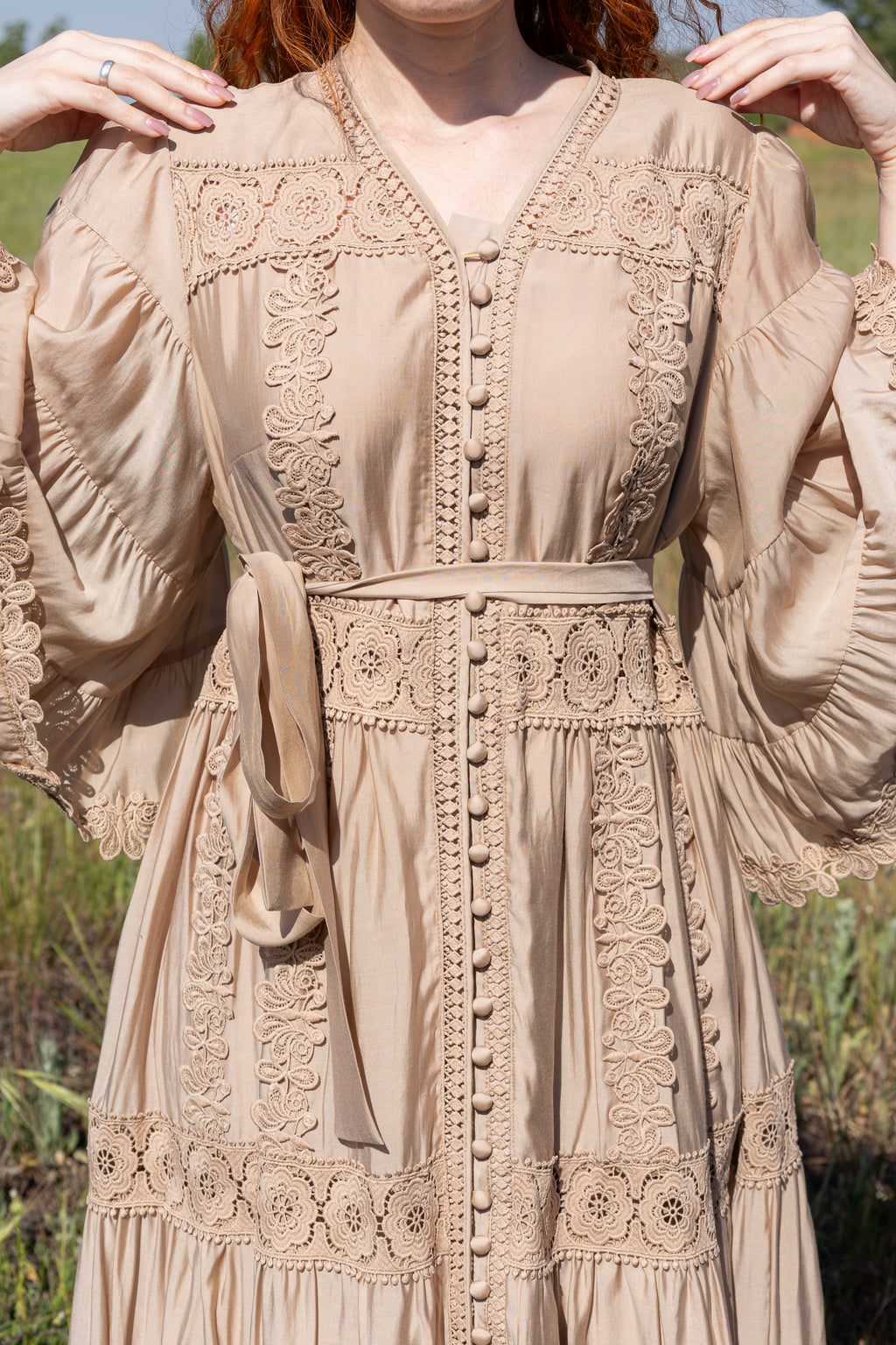 Vestido Bruma Serena - Bege