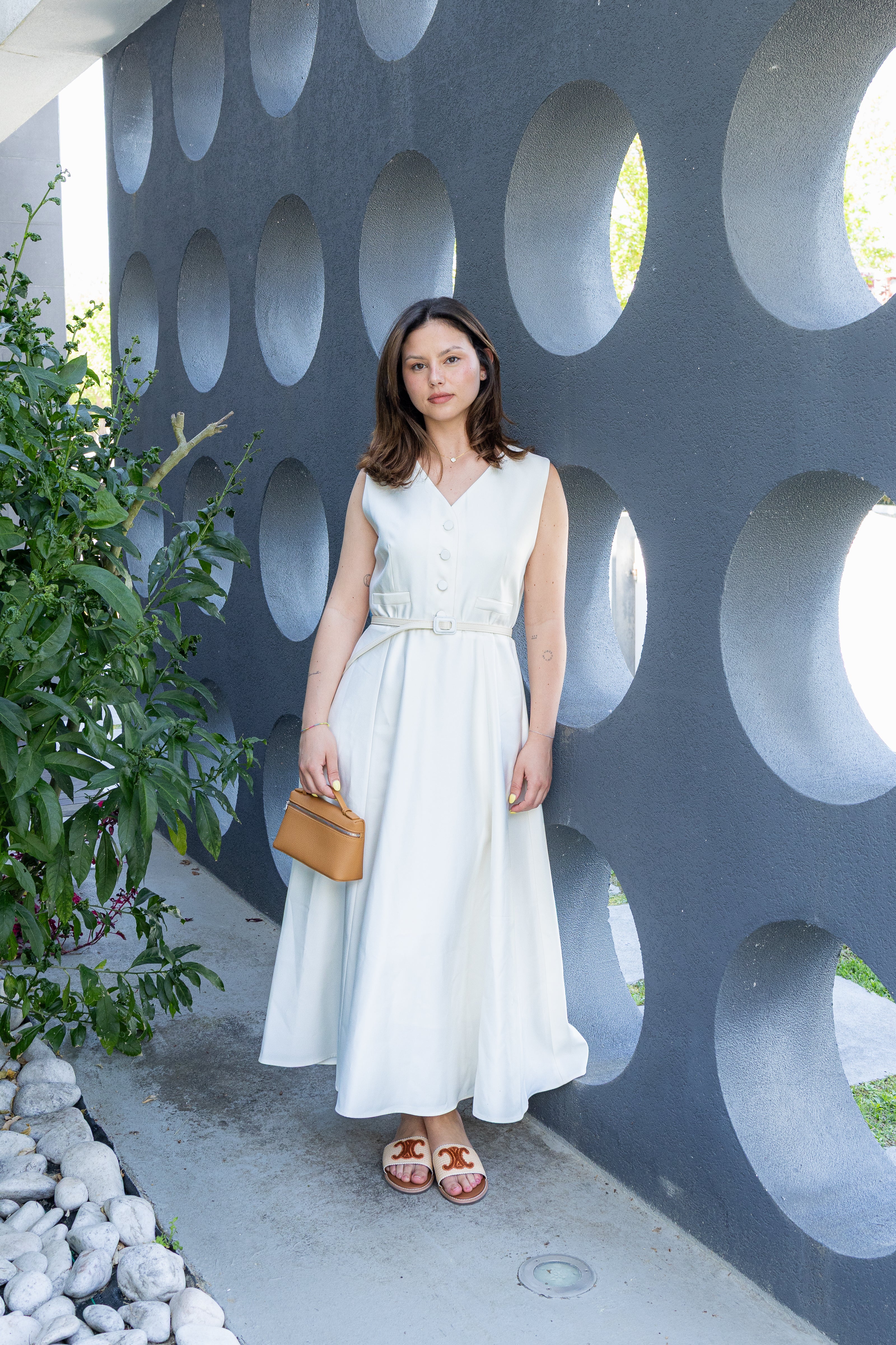 Vestido Eixo Silencioso - Branco